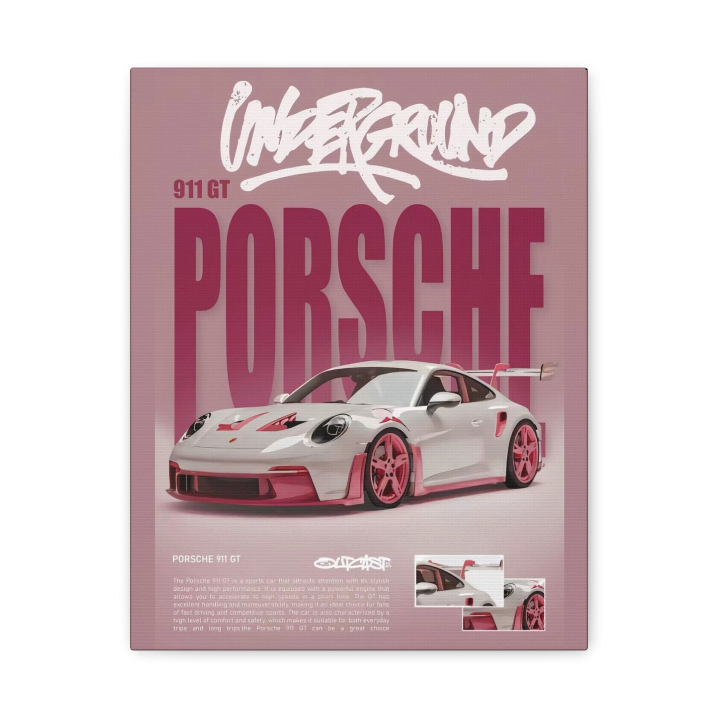Pink Porsche GT3RS Poster