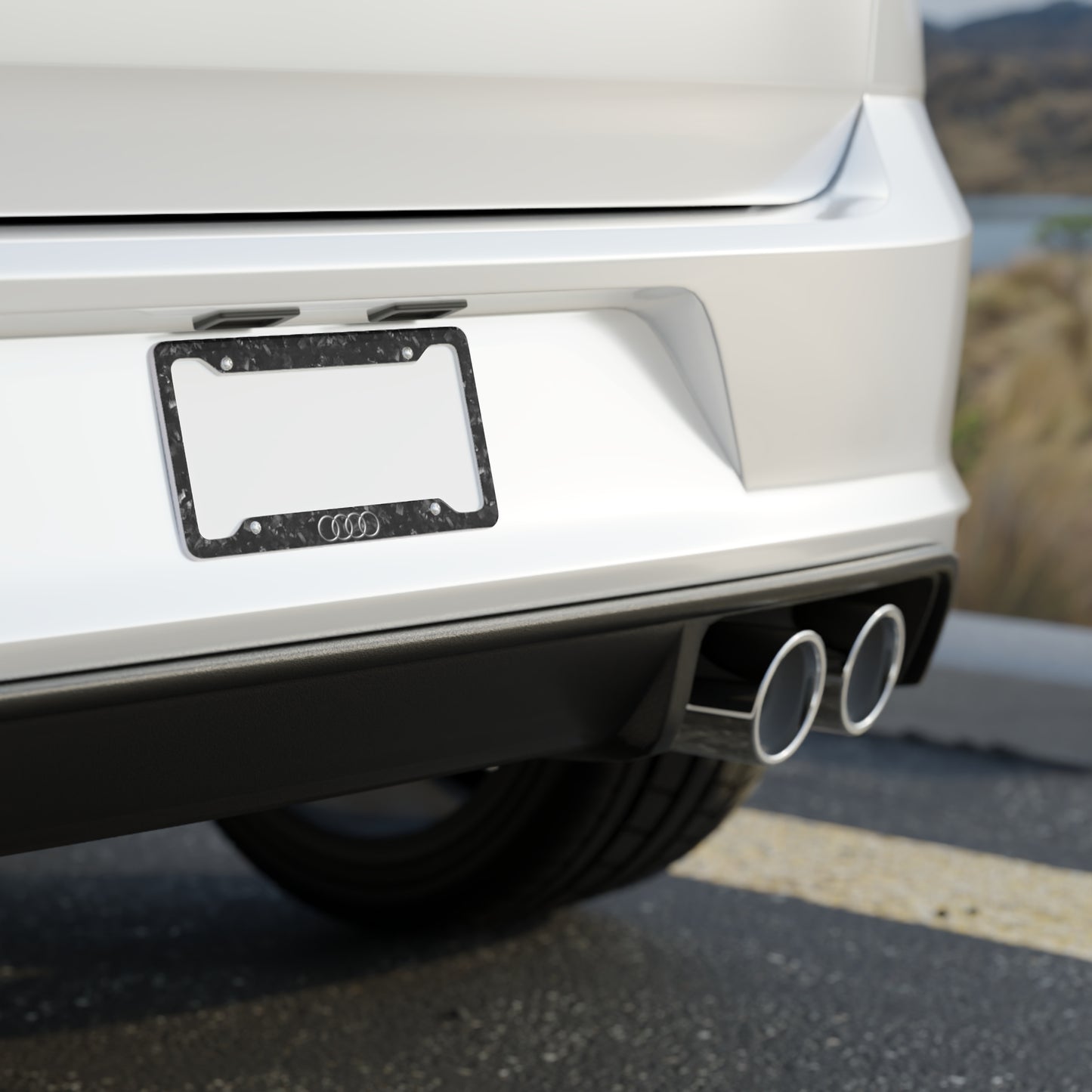 Forged Carbon Fiber Audi License Plate Frame