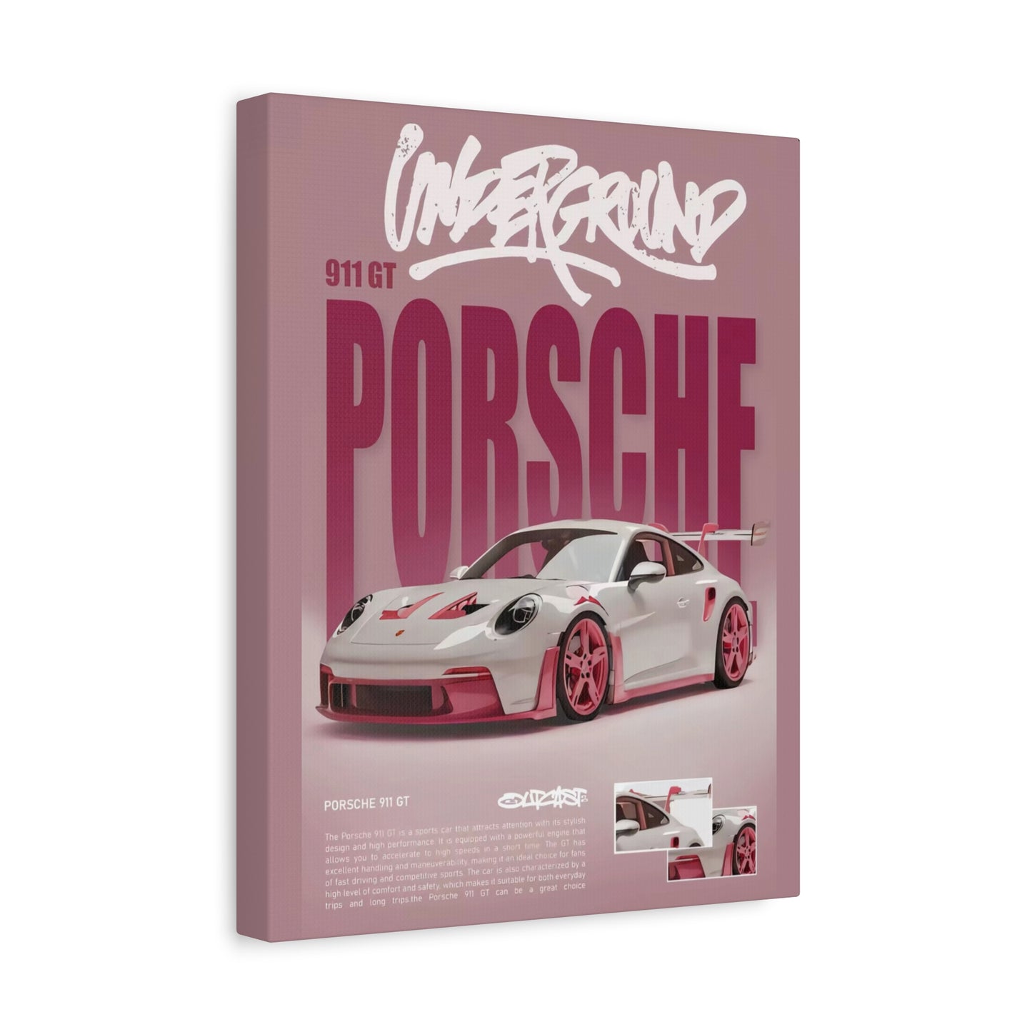 Pink Porsche GT3RS Poster