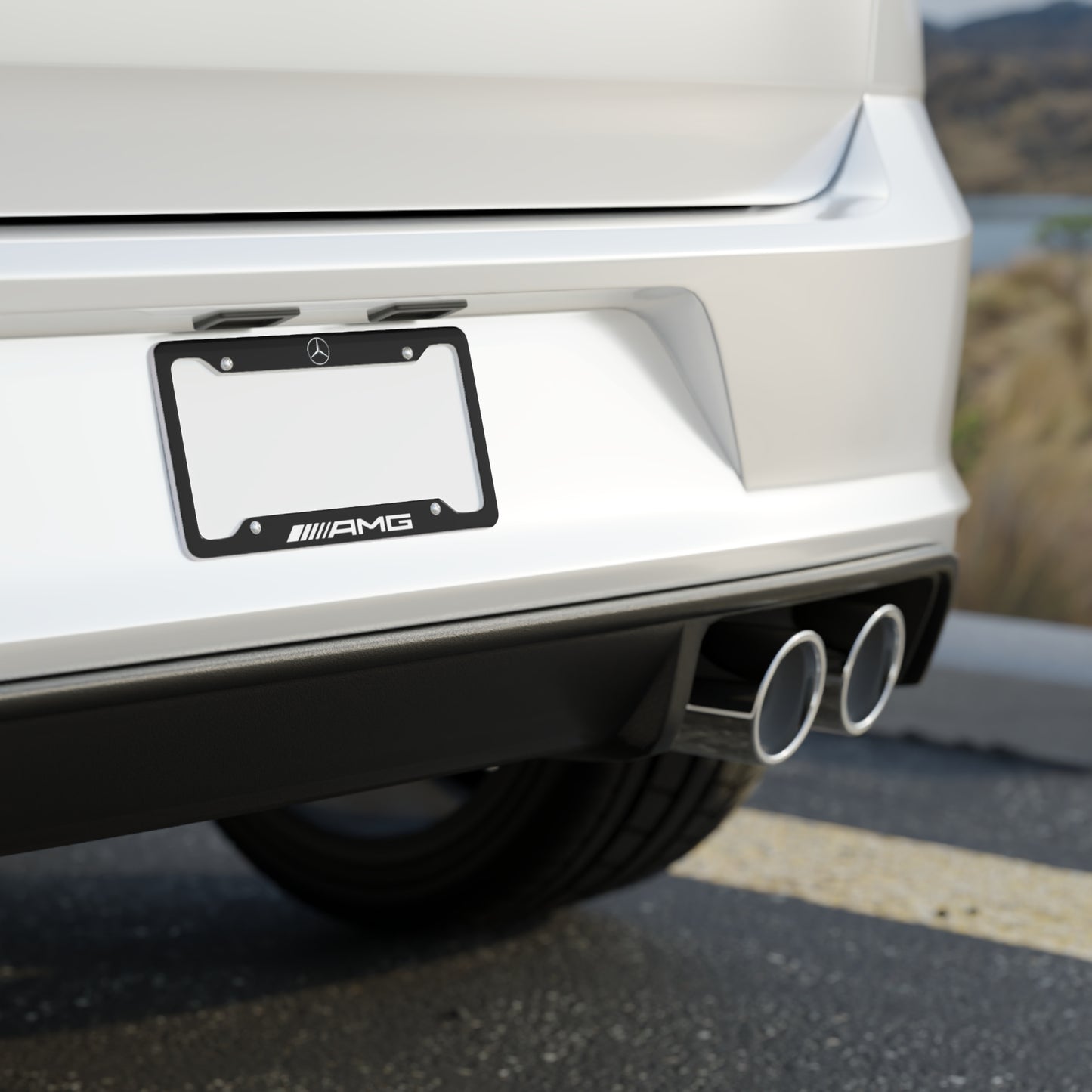 Gloss Black AMG License Plate Frame